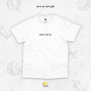 RAMtastic – wit T-shirt met geborduurde opdruk